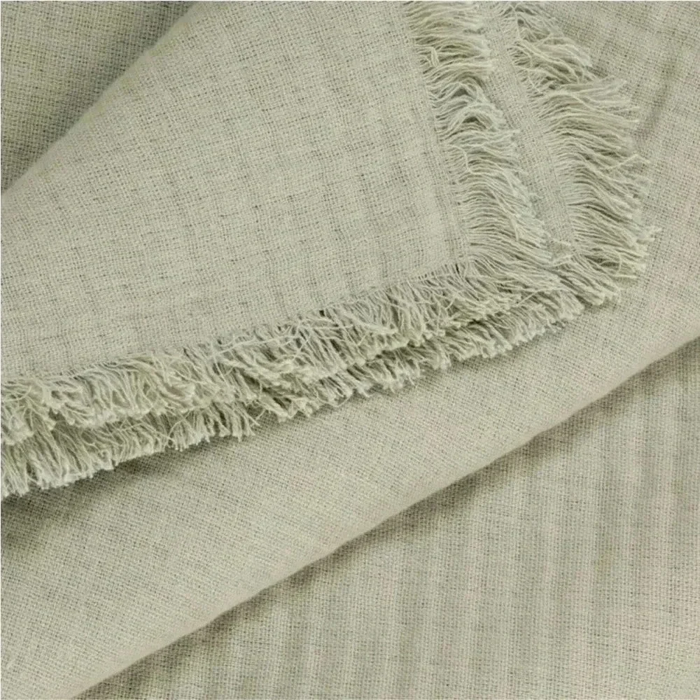 NWT Nate Home by Nate Berkus Matelasse‎ Blanket with Fringe, F/Q, Lichen